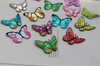 10buc/lot mic Fluture Paiete Patch pentru Îmbrăcăminte de Fier, Coase Aplicatiile Camasa Sacou Saci Autocolant Haine Ecusoane, Patch-uri pentru Blugi
