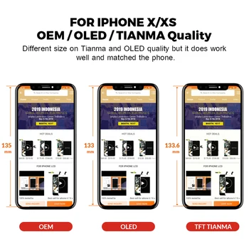 3 PC-uri Pentru iphone XS Max Display LCD Pentru Tianma OLED OEM Telefon Mobil Ecran Digitizer Pentru iphone LCD Asamblare Negru Cu Instrumente