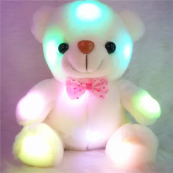 New Sosire 20CM Colorate Stralucitoare ursuletul Luminos Jucării de Pluș CONDUS Urs de Pluș Teddy Bear Cadouri Minunate pentru Copii