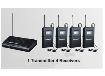 Takstar wpm-200/wpm200 UHF wireless sistem de monitorizare In-Ear stereo setul cu cască fără fir etapă monitoare 1 Transmițător+4 Receptoare