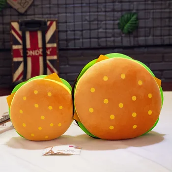 Noi jucării de Pluș hamburger forma perna creative amuzant jucărie de pluș papusa pernă perna copilului cadou realist hamburger jucării de pluș