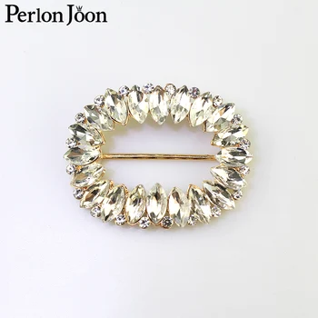2 buc (interior 3 cm) de Aur oval decorative mozaic stras de cristal curea buckel pentru rochie de mireasa imbracaminte accesorii geanta KT009