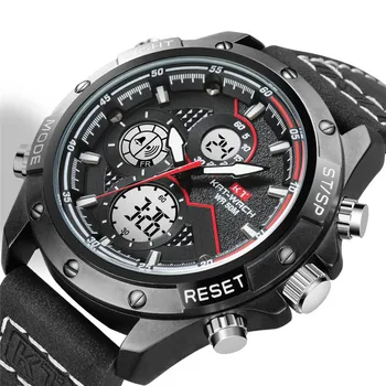 KAT-WACH Bărbați Ceasuri de Top de Brand de Moda de Lux Sport Cuarț Ceasuri pentru Bărbați Impermeabil Dual Display Digital Ceas Bărbați Ceasuri de mana