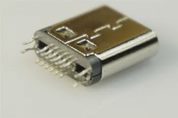 50 de pc-uri USB 3.1 Tip C Conector 16 Pini de sex Feminin Soclu priză Prin Găuri PCB Atelă Încălecat Muntele 0.5 USB-C