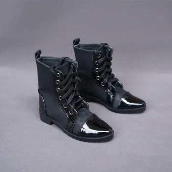 BJD papusa pantofi sunt potrivite pentru 1/3 SD Unchiul dimensiune negru dantela-up glezna cizme cu ascuțite Mitro cizme papusa accesorii