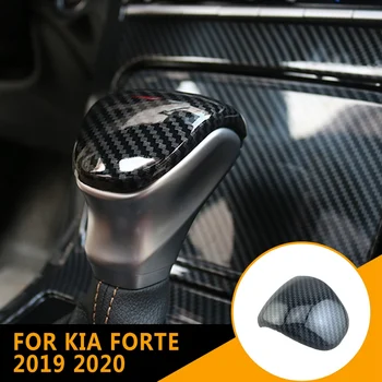 ABS, Fibra de Carbon Interioară a schimbătorului de Viteze Shift Knob Capacul de Autocolante Tapiterie Pentru Kia Forte 2019 2020 K3 Interior Accesorii Auto