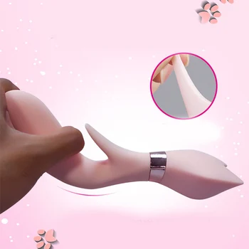 Puternic de Încărcare USB Rabbit Vibrator pentru femei jucării sexuale 7 Frecvența de vibrații Inteligente vaginale Aparat de masaj punctul g vibrador