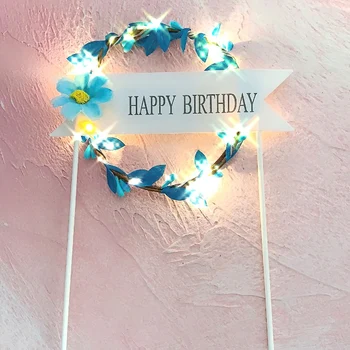 5 buc/Pachet Happy Birthday Cake Topper Lumini Colorate Tort de Decorare Ziua de nastere Fericit Decor Gen Dezvăluie Accesorii