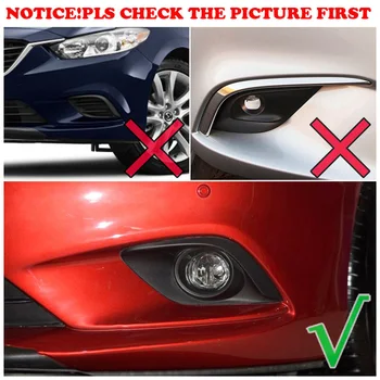 Chrome Lumina de Ceață Acoperă Fața Benzi de Argint Pereche Plastic ABS de Înlocuire-2016 Înlocuiește Pentru Mazda 6 Atenza Gj