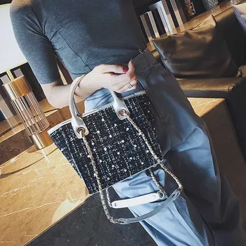 Hong Kong stil nou 2020new femei din coreea de sac versatil moda verifica găleată sac de petrecere a timpului liber Portabil Singur Umăr Geanta Messenger