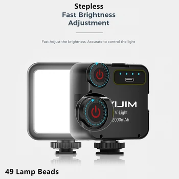 Ulanzi 6W Mini Video cu LED-uri de Lumină 2000mAh Baterie Built-in 5500K Fotografice de Iluminat U Luminoase Vlog Umple de Lumină Reglare fără Trepte