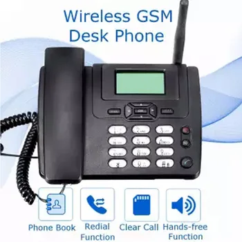 Cartela SIM GSM Desktop Wireless Telefonul Fix de Acasă de Telefon de Montare pe Perete Cu Radio FM Radiotelefon Fix cu Fir de Telefon Acasă Negru