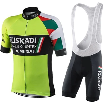 2020 Oameni Set Bike Pro Echipa Euskadi Jersey Ciclism Salopete, pantaloni Scurți Ropa Ciclismo Îmbrăcăminte de Biciclete MTB Gel Pad Hombre Biciclete Kit