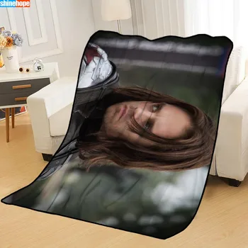 New Sosire Sebastian Stan Pături De Imprimare Moale Pătura Pe Acasă/Canapea/Birou De Călătorie Portabil Acoperi Pătură