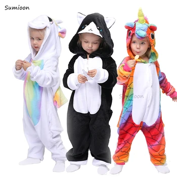 Kigurumi Pijamale Unicorn Pentru Copii Fete Pijamale Baieti Pijamale Animal Leu, Cerb Licorne Trusou Copii Costum Salopeta