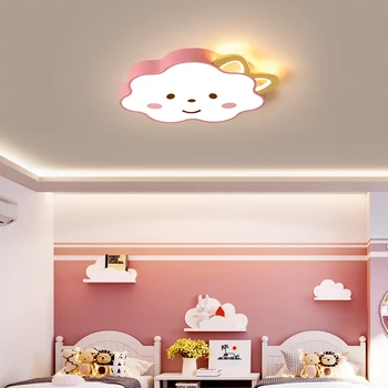 Awsiaiton cu led-uri Moderne candelabru tavan pentru camera de zi, dormitor copii, camera pentru copii Luciu Avize de Desene animate Roz Candelabru de iluminat