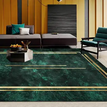 Bubble Sărut Aur Nordic Model Verde Covor pentru Dormitor Personalizat Casa Mare, Living Decorul Camerei Covoare Zona Non-alunecare de Covorase