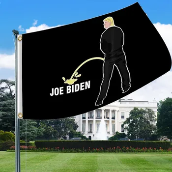 Trump 2024 Pavilion Cu 2 Garnituri de Polietilenă 100D Polietilenă Nailon Banner Electoral Pavilion 90*150 cm