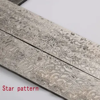 5 tipuri oțel Damasc DIY cuțit de Materiale a Crescut Sandwich Model de oțel lamă de Cuțit gol a fost Tratament Termic