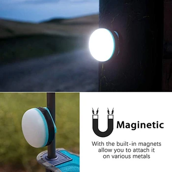 Desert&Fox Reîncărcabilă LED-Cort de Lumină Camping Lumina Bază Magnetică Cort, Lanterna, Acumulator încărcarea prin USB Ușor Rucsac Lampa