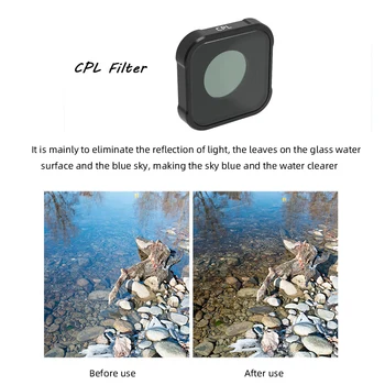 6in1 Set de filtre Pentru GoPro Hero9 Negru CPL+Noapte+Star+ND 8 16 32 Filtre Lentile Pentru GoPro Heo 9 Negru de Acțiune aparat de Fotografiat Accesorii