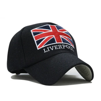 Noi Sosiri de Iarnă Șapcă de Baseball pentru Bărbați Liverpool Cald Simțit Os Snapback Hat Femei Gorras Snap Spate Cu Anglia Flag pentru Toamna