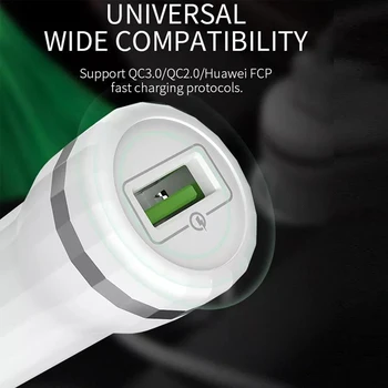 HOCO Incarcator Auto USB Quick Charge 3.0 Încărcător de Telefon Mobil Rapid QC3.0 Masina-Incarcator pentru Samsung, Xiaomi, Huawei Adaptor în Mașină