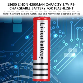 1buc 18650 3.7 V 4200mAh Li-ion Reîncărcabilă BRC Baterie Litiu Batteria Roșu en-Gros de Dropshipping
