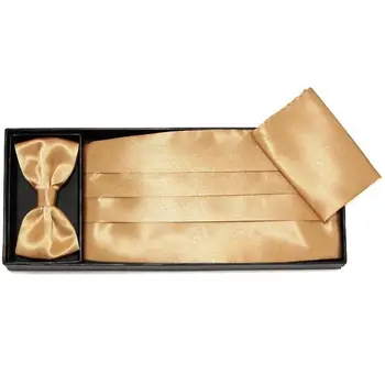 HOOYI 2019 cutie de cadou Cummerbunds papion de ceremonie centura cercevea curele fluture set de Batiste de Buzunar pătrat cravata