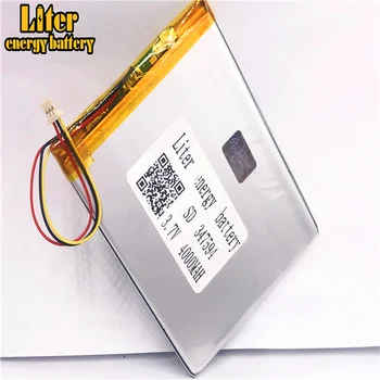 1.0 MM conector 3pin 347594 3.7 v 4000mah polimer litiu-ion Baterie Înlocuire Tablet PC Baterie pentru tableta pc 7 inch