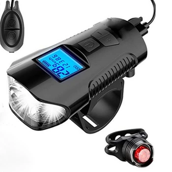 Biciclete Lumina USB de Calculator pentru Biciclete Speeeter LED Reîncărcabilă Lanterna Bicicleta Lampa Set