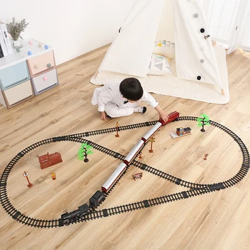 Tren Electric Jucărie Șine de Control de la Distanță de Model de Tren de cale Ferată Set de Trenuri Dinamic Steam RC Trenuri Set Model de Simulare Set de Jucării Noi