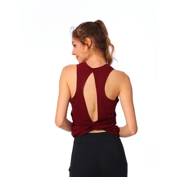 Sport Femei Solide Backless Respirabil Yoga Tricou cu uscare Rapida Liber fără Mâneci Femei Antrenament Culturilor Topuri Pentru Fitness