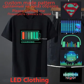 LED Insigna Stralucitoare Insigne pe Rucsac Neon Party Glow Accesorii de Îmbrăcăminte Luminoase Haine elemente de Recuzită de patch-uri Cotillon pentru Rave-Tees
