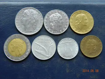 Italia 7pieces/ Set UNC original Monedă de imprimare