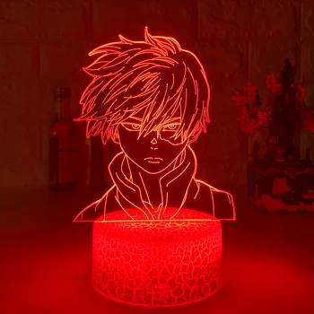 Anime Eroul Meu mediul Academic 3D Acril Lumina de Noapte Shoto Todoroki Fata Design cu LED-uri Lampa Veioza Decor Dormitor Lampă de Masă