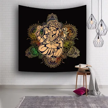 Elefant Indian Hippie, Boho Tapiserie de pe Perete Tapiserie de Perete Pătură Tapiserie pentru Camera de zi Dormitor Fermă Decor