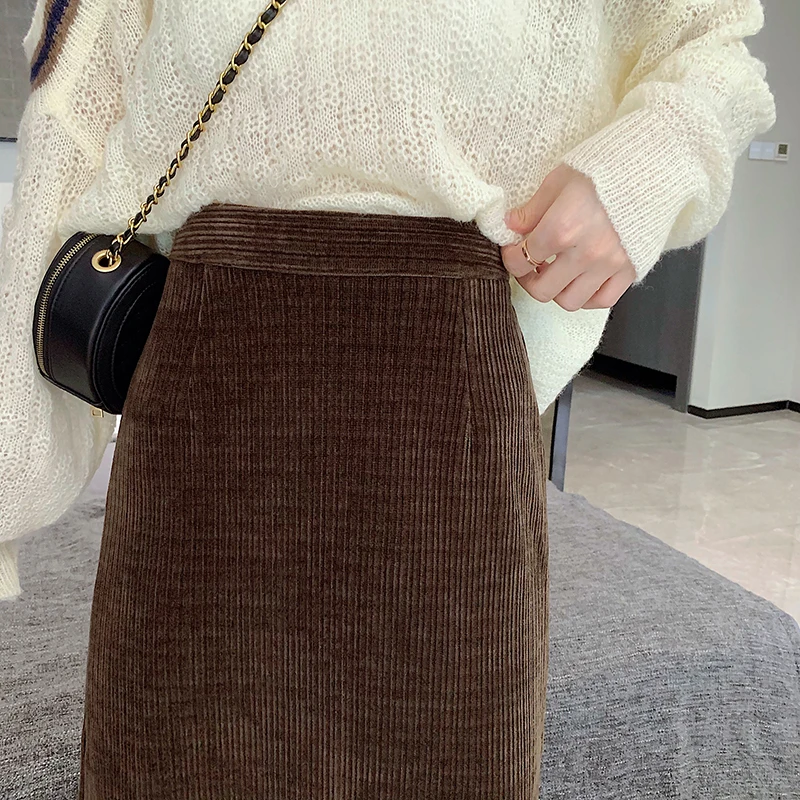 Toamna Noua Hepburn Stil Elegant De Talie Mare Neregulate Slăbire Fusta Midi Pentru Femei